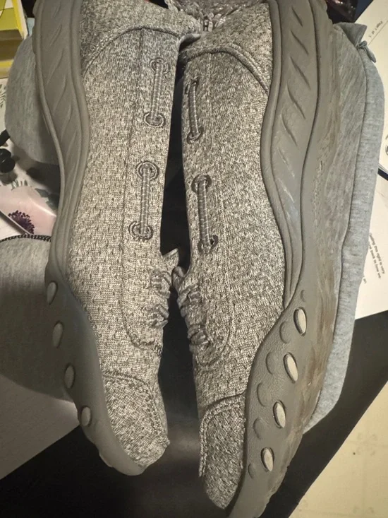 Skechers Women's Gray Knit Slip-On Loafer SZ 6.5 - Picture 6 of 15